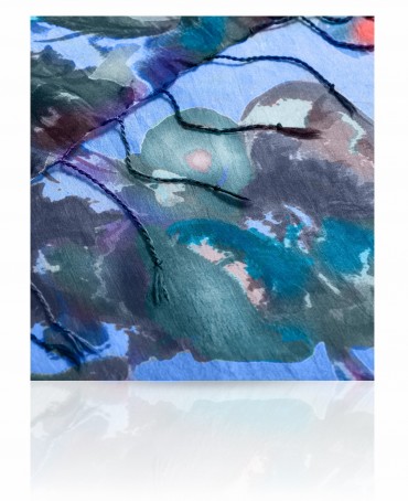 Палантин Женский S30-BIGFLOWER/BLUE